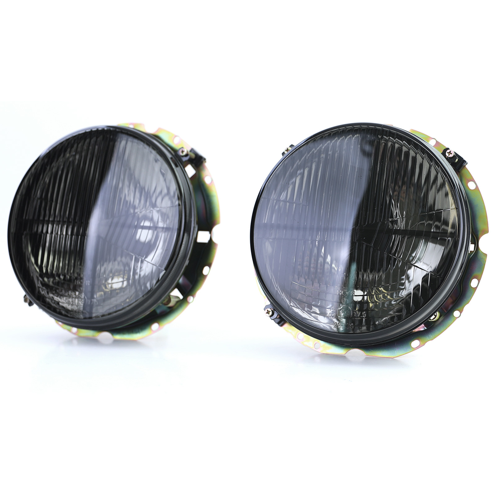 Koplampen black smoke met dradenkruis voor VW T2 73-79 + T3 79-92 + LT 75-85