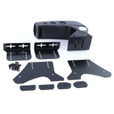 Armsteun middenconsole Race met opbergvak opklapbaar zwart carbon universeel