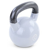 20 kg Kettlebell Kettlebell Swing Halter Gietijzer Zwart Vinyl Grijs