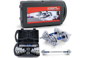 20 kg professionele dumbbell halterset chroom gietijzer voor fitness gym