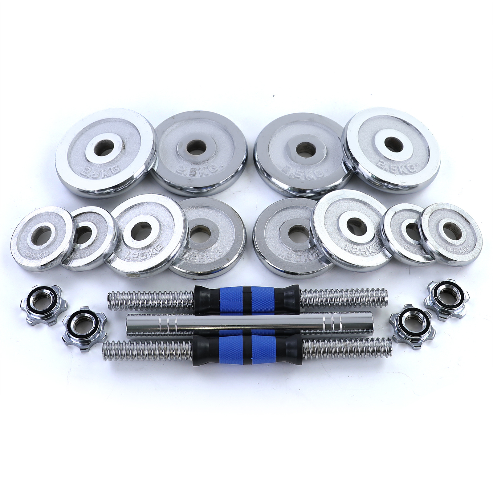 20 kg professionele dumbbell halterset chroom gietijzer voor fitness gym