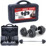 30 kg professionele dumbbell halterset zwart gietijzer