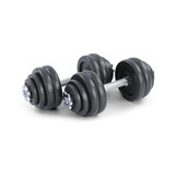 30 kg professionele dumbbell halterset zwart gietijzer