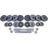 30 kg professionele dumbbell halterset zwart gietijzer