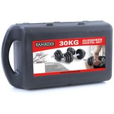 30 kg professionele dumbbell halterset zwart gietijzer