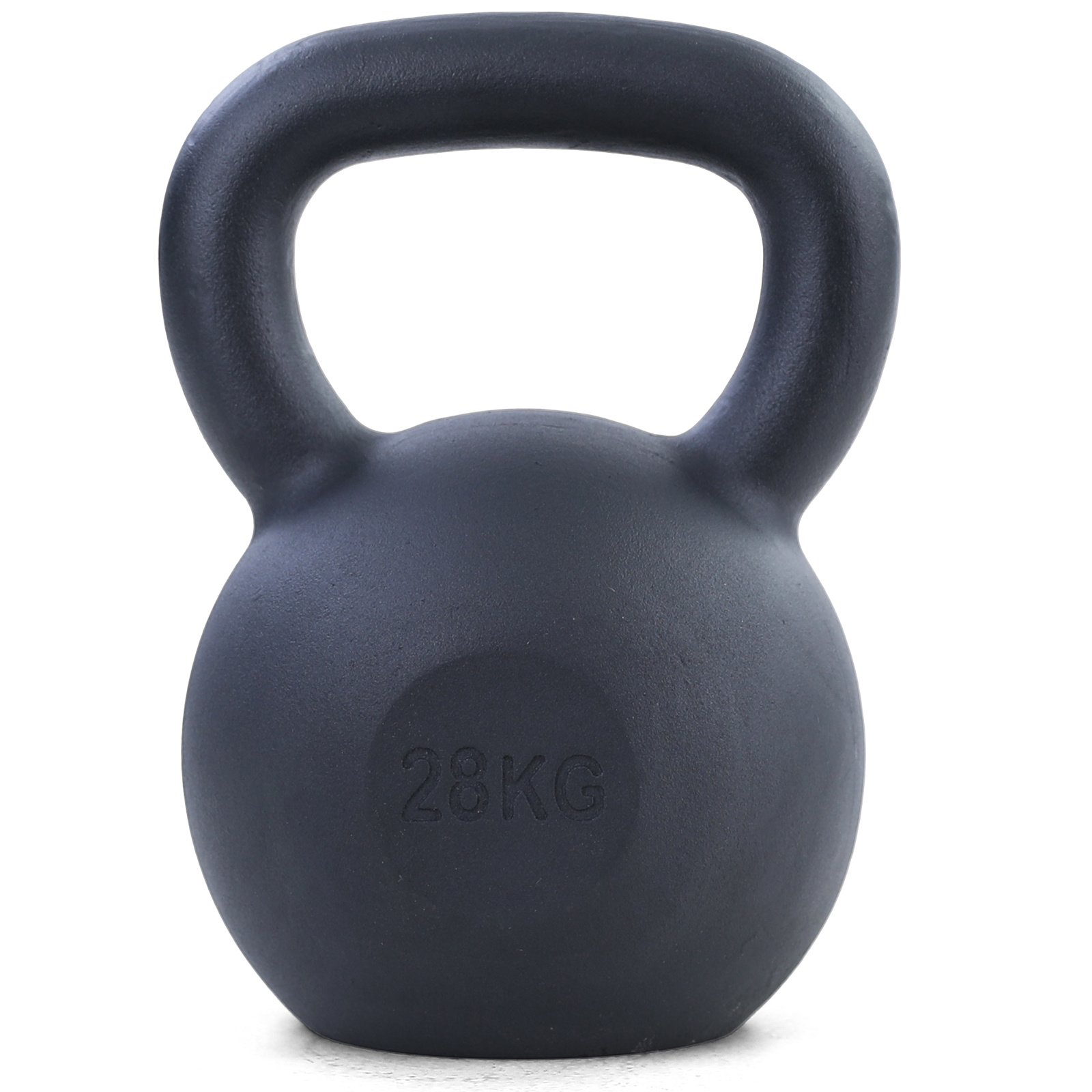 28 kg premium gietijzeren kettlebell swing dumbbell zwart