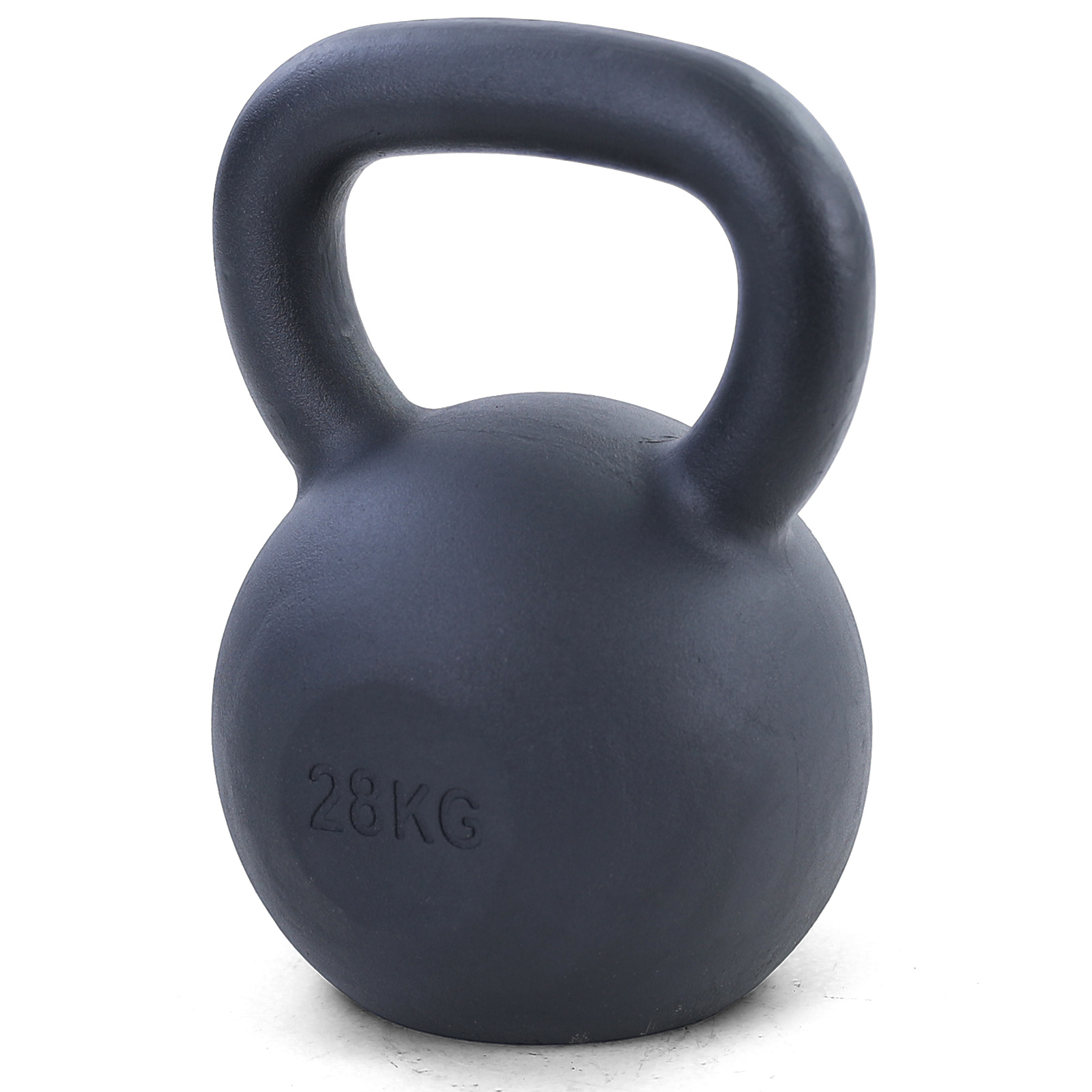 28 kg premium gietijzeren kettlebell swing dumbbell zwart