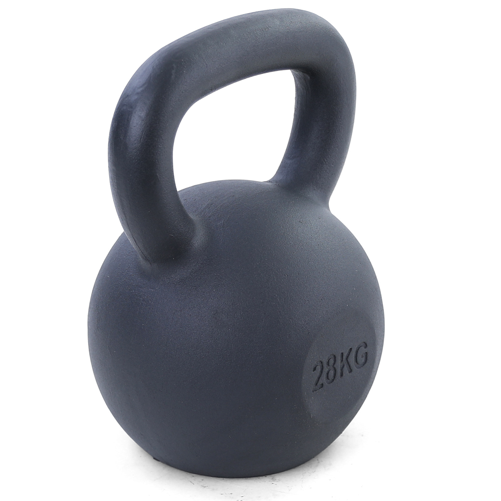 28 kg premium gietijzeren kettlebell swing dumbbell zwart