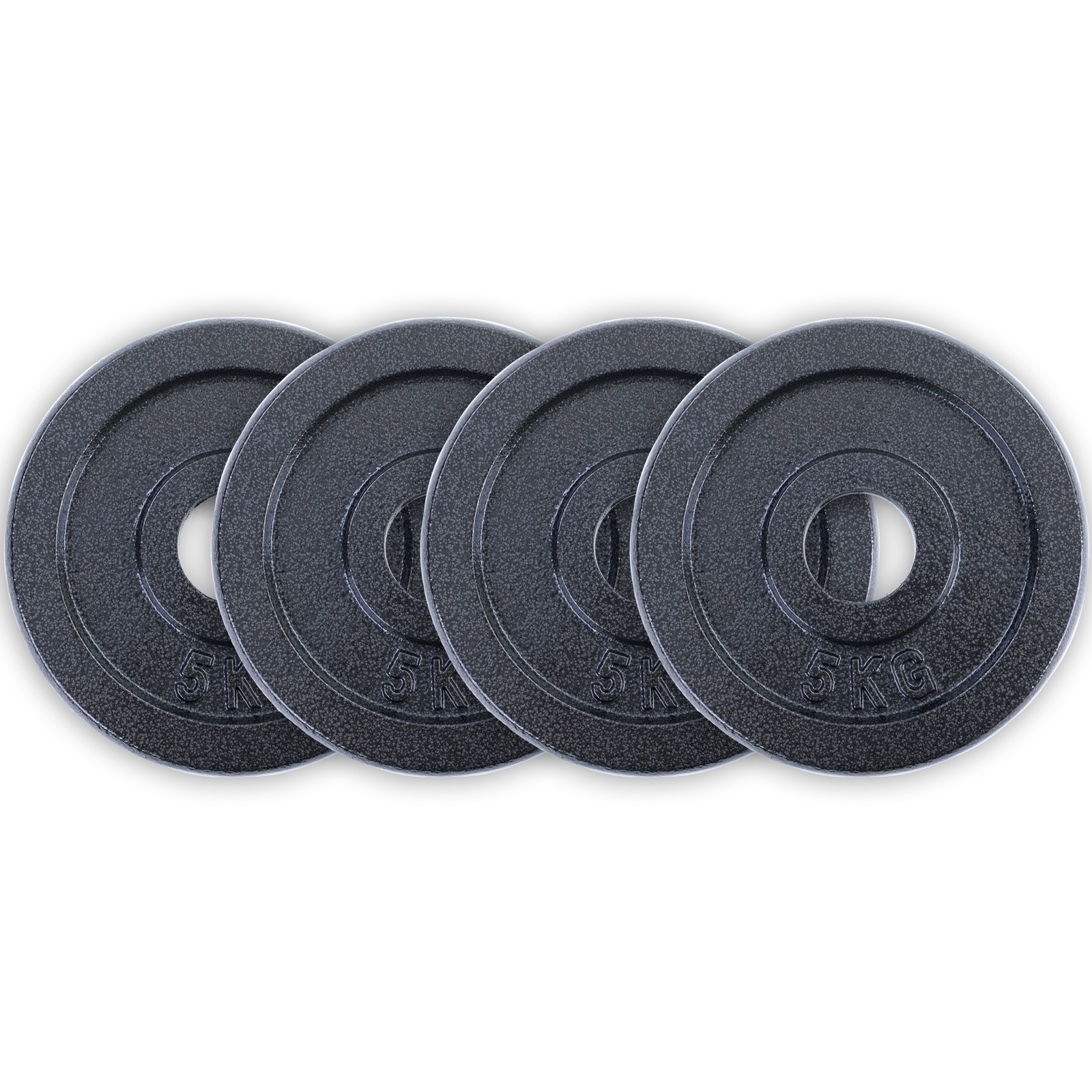 20kg 4x5kg Olympische Halterschijven Gietijzer Zwart 50mm