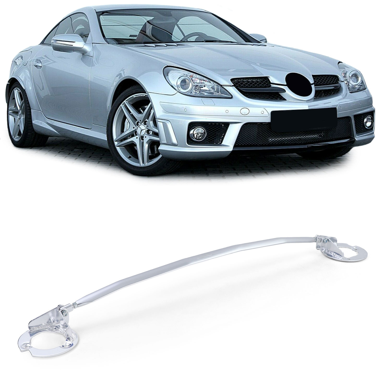 Aluminium veerpootbrug voorzijde 3-delig verstelbaar voor Mercedes SLK R171 04-11