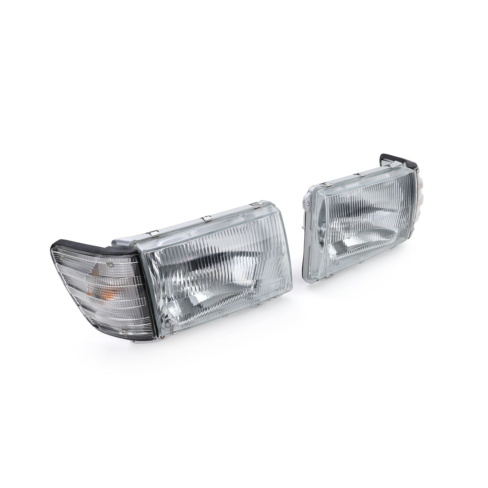Koplampen met LWR paar met knipperlichten wit voor Mercedes SL R107 SLC C107