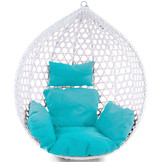 Kussen voor hangstoelmand incl. rugdeel 2-delige set style turquoise