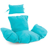 Kussen voor hangstoelmand incl. rugdeel 2-delige set style turquoise