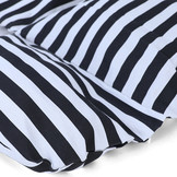 Kussen voor hangstoel incl. rugdeel 2-delig stijl zwart wit gestreept