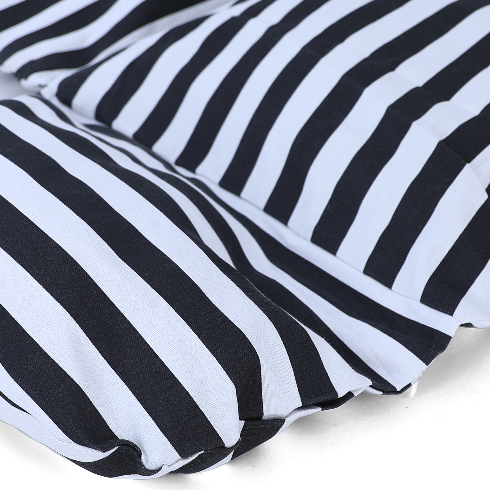 Kussen voor hangstoel incl. rugdeel 2-delig stijl zwart wit gestreept