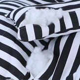 Kussen voor hangstoel incl. rugdeel 2-delig stijl zwart wit gestreept