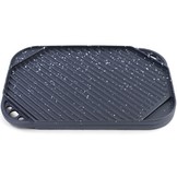 BBQ grill omkeerbare plaat gietijzer antiaanbaklaag universeel 30x20cm