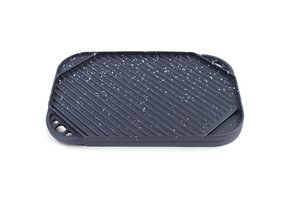 BBQ grill omkeerbare plaat gietijzer antiaanbaklaag universeel 30x20cm