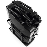 20L metalen jerrycan benzine diesel reserve met vulhals + houder zwart