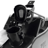 20L metalen jerrycan benzine diesel reserve met vulhals + houder zwart