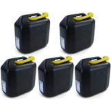 5x 20L brandstof benzine diesel EU jerrycan reserve UN goedkeuring kunststof