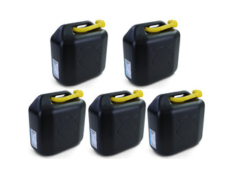 5x 20L brandstof benzine diesel EU jerrycan reserve UN goedkeuring kunststof