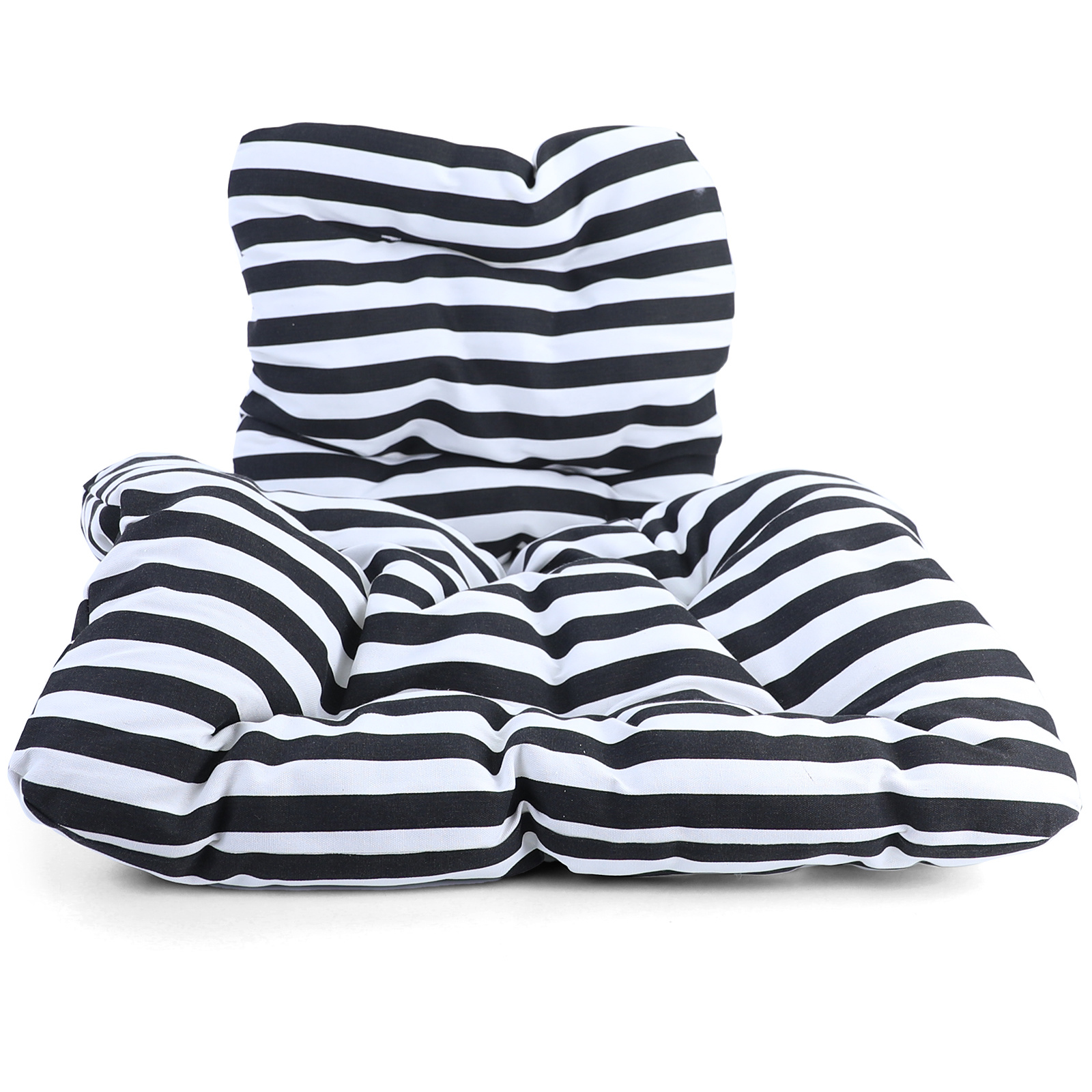 Kussen voor hangstoel incl. rugdeel 2-delig leuk zwart wit gestreept