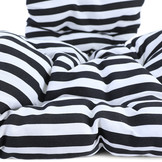 Kussen voor hangstoel incl. rugdeel 2-delig leuk zwart wit gestreept