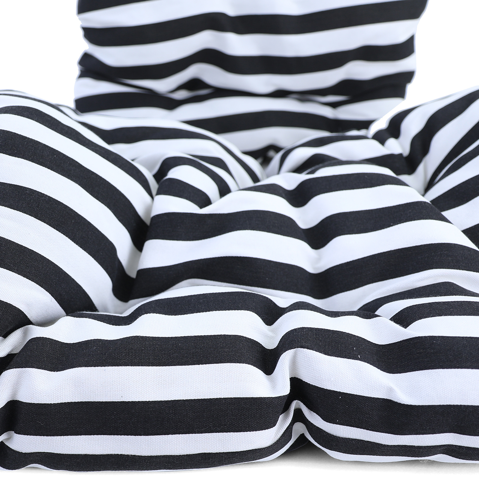 Kussen voor hangstoel incl. rugdeel 2-delig leuk zwart wit gestreept