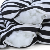 Kussen voor hangstoel incl. rugdeel 2-delig leuk zwart wit gestreept