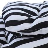Kussen voor hangstoel incl. rugdeel 2-delig leuk zwart wit gestreept