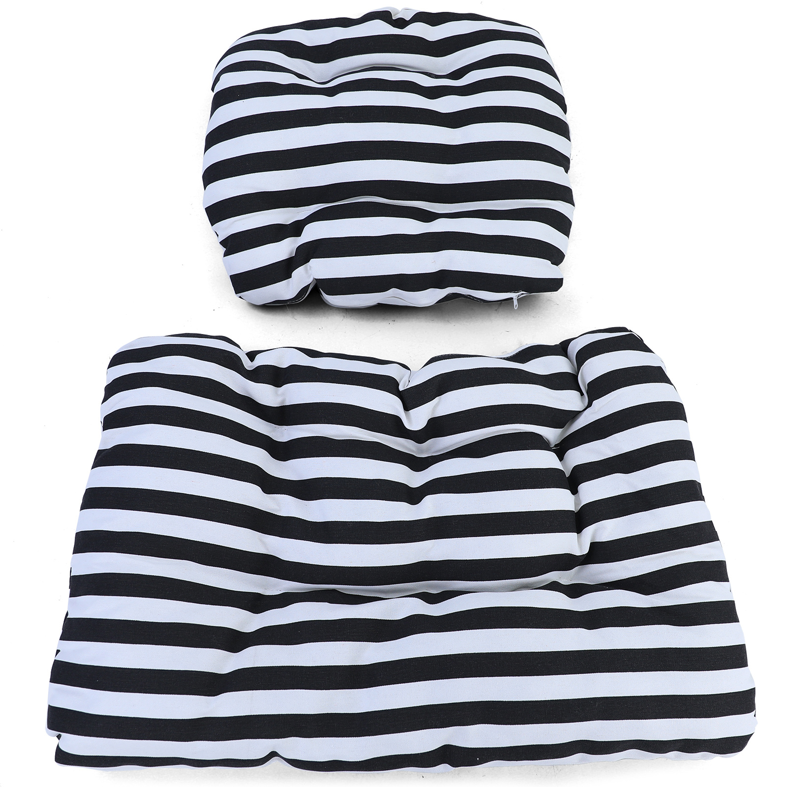 Kussen voor hangstoel incl. rugdeel 2-delig leuk zwart wit gestreept