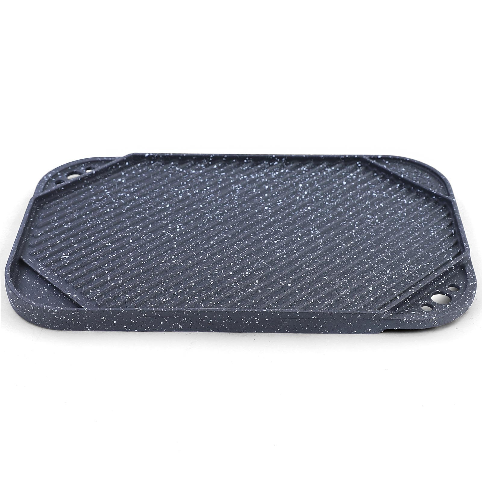 BBQ grill omkeerbare plaat gietijzer antiaanbaklaag universeel 40x25cm