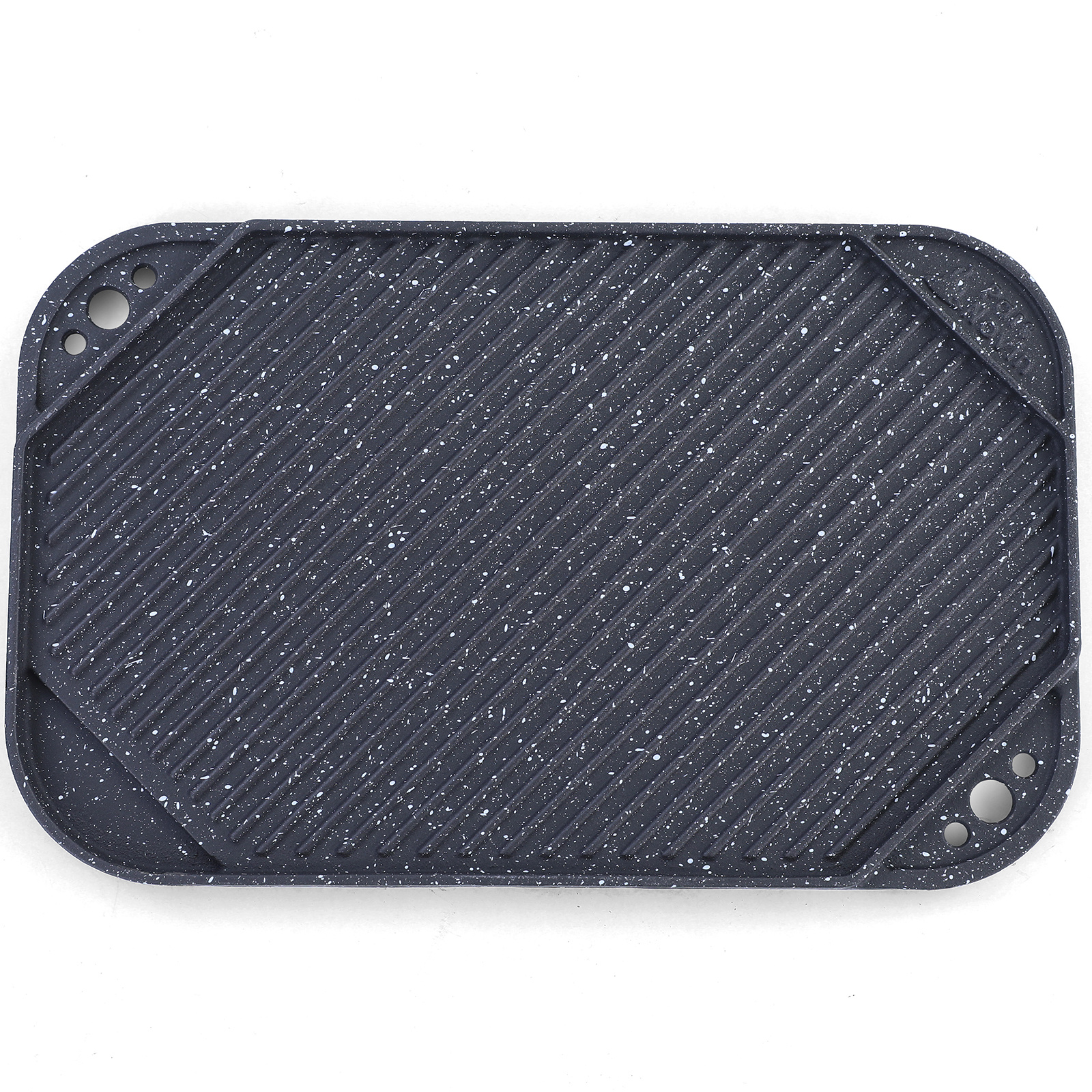 BBQ grill omkeerbare plaat gietijzer antiaanbaklaag universeel 40x25cm