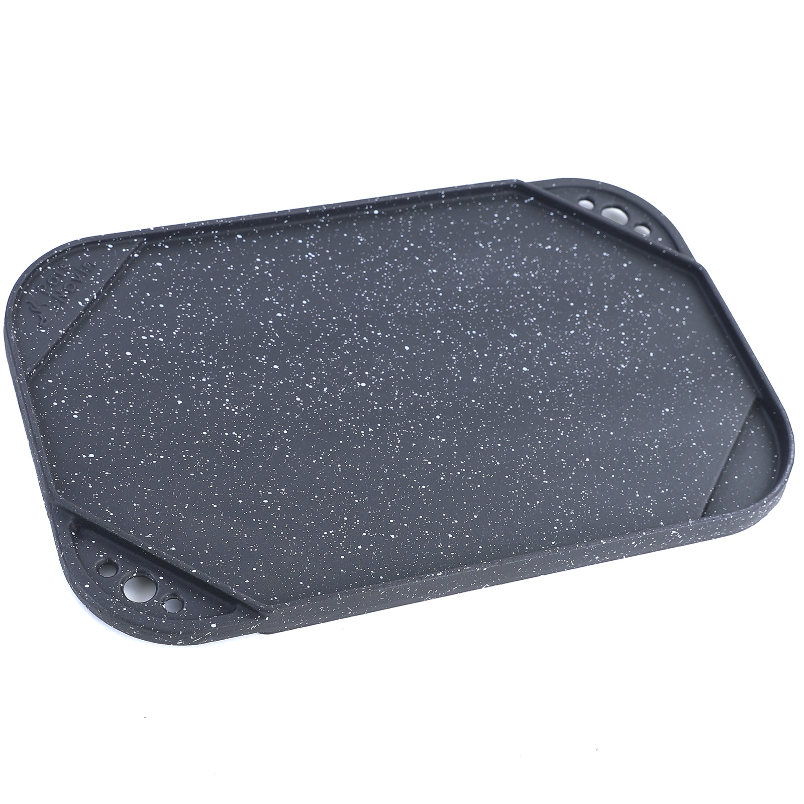 BBQ grill omkeerbare plaat gietijzer antiaanbaklaag universeel 40x25cm