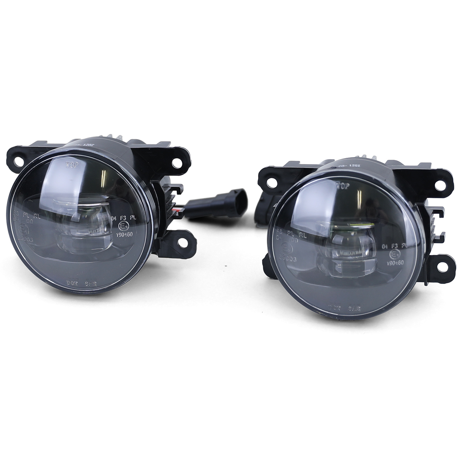 LED Mistlampen Zwart geschikt voor Ford Fiesta 5 6 Focus 2 3 Transit Jaguar SX