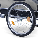 Fietskar hondenkar opvouwbaar voor huisdieren tot 40 kg grijs