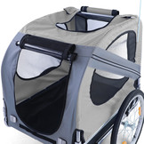 Fietskar hondenkar opvouwbaar voor huisdieren tot 40 kg grijs