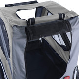 Fietskar hondenkar opvouwbaar voor huisdieren tot 40 kg grijs