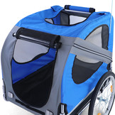 Fietskar hondenkar opvouwbaar voor huisdieren tot 40 kg grijs blauw