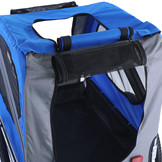 Fietskar hondenkar opvouwbaar voor huisdieren tot 40 kg grijs blauw