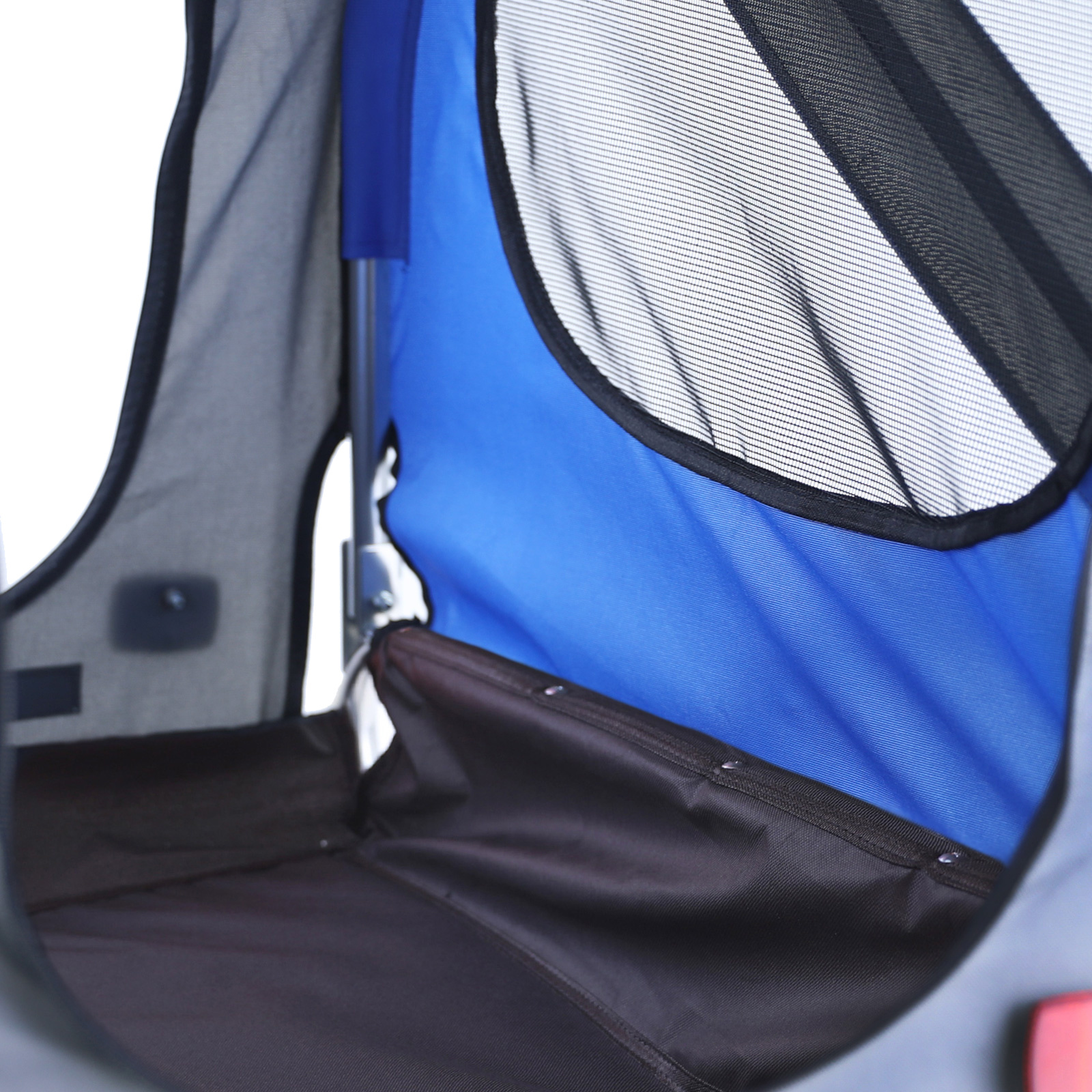 Fietskar hondenkar opvouwbaar voor huisdieren tot 40 kg grijs blauw