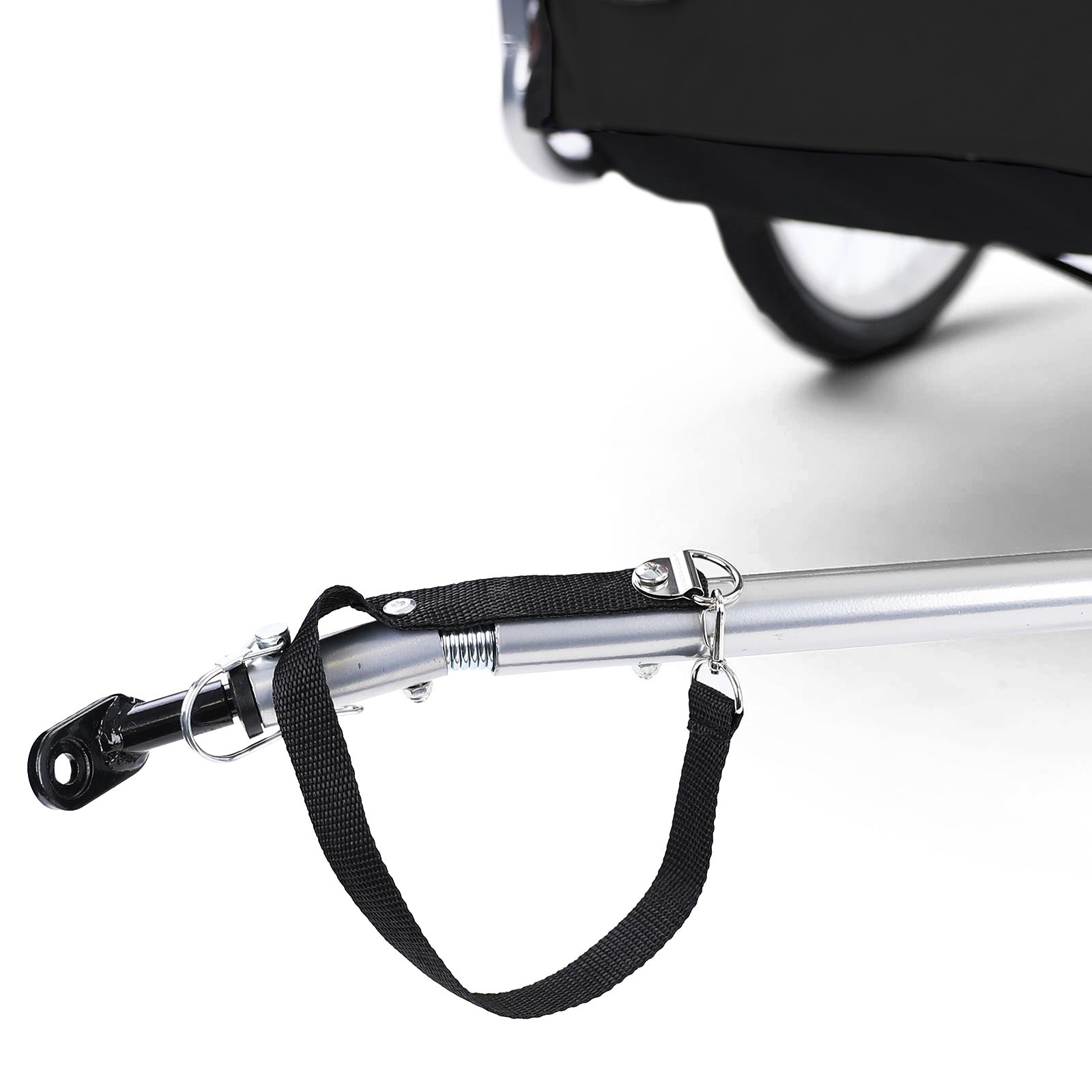 Fietskar hondenkar opvouwbaar voor huisdieren grijs zwart tot 40 kg