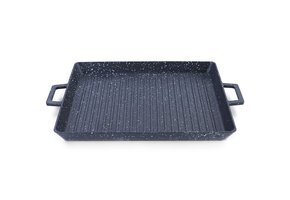 BBQ grillpan kom plaat gietijzer non-stick veelzijdig 45x30cm