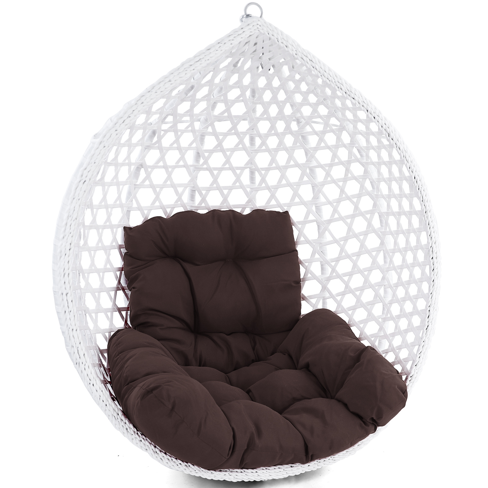 Kussen voor hangstoelmand incl. rugdeel 2-delige set Fun Dark Brown