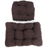 Kussen voor hangstoelmand incl. rugdeel 2-delige set Fun Dark Brown