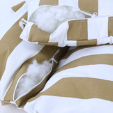 Kussen voor hangstoel incl. rugdeel 2-delig stijl bruin wit gestreept