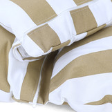 Kussen voor hangstoel incl. rugdeel 2-delig stijl bruin wit gestreept