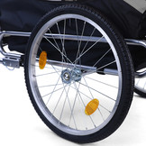 Fietskar hondenkar opvouwbaar voor huisdieren tot 40 kg grijs zwart