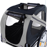 Fietskar hondenkar opvouwbaar voor huisdieren tot 40 kg grijs zwart